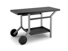 Table pour plancha roulante acier noir et gris clair - FORGE ADOUR