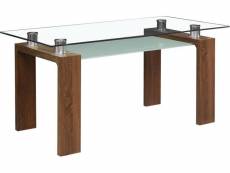 Table repas "eva" - 150 x 80 x 75 cm - marron