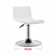 Tabouret haut simple moderne à la maison, chaise haute de barre européenne, chaise d'ascenseur de dossier, tabouret de bar (Couleur : Blanc, taille : 