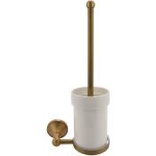 Tlily - brosse de toilette en laiton antique ensemble de porte-brosse avec un tasse en ceramique