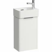 Val Set, lavabo H815280, 1 orifice pour robinet à droite, trop-plein, avec meuble sous-lavabo Base, 1 porte, charnière à droite, Coloris: Blanc
