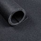 Vivol - Sol pour salle de sport de 2,5 m2 (125 x 200 cm) - Epaisseur 10 mm - Aspect asphalte noir - Noir
