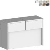 Web Furniture - Banc allongeable 66-290cm pour table à manger console Pratika a Couleur: Blanc brillant