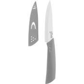 5five - couteau d office céramique zirco lame 10cm - Gris et blanc