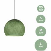 Abat-jour Cupola en fil - 100% fait main XS - Ø 25 cm - Polyester Vert olive - Polyester Vert olive