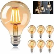Ampoule E27 Edison Vintage, Ampoules Edison led E27 G80 4W Lampe, Rétro Filament Edison Ampoule,Vintage Antique Décorative Lampe Blanc Chaud pour
