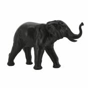 Aubry Gaspard Statuette éléphant en résine noire.