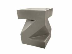 Beton - table d'appoint z en béton gris