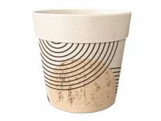 Cache-pot en bambou motif graphique 8 cm