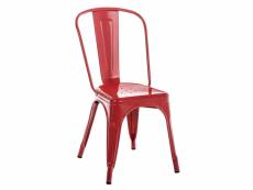 Chaise empilable en métal benedikt , rouge