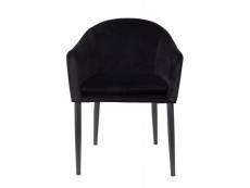 Cosy - fauteuil de table en velours noir