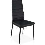 Cotecosy - Lot de 8 chaises Stratus Noir - Noir