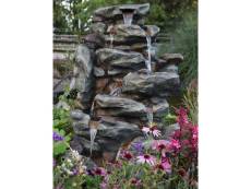 Fontaine de jardin Bonorva bloc de rochers avec cascade et éclairage LED - Ubbink