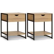 Idmarket - Lot de 2 tables de chevet detroit - Design