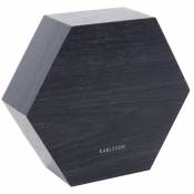 Karlsson - Réveil Hexagon en bois Noir Noir