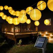 Lampe Solaire Extérieure, 6M 30 LED Lanterne Guirlande Guinguette Lampion Lampe Étanche 8 Modes Décoration pour Jardin Patio Cour Balcon Patio
