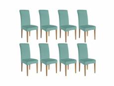 "lot de 8 housses de chaise vert dimensions - taille unique" 8HOUSS_CHAI_VER