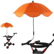 Orange) Parasol pliant portable, parasol avec pince