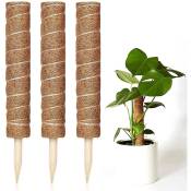 Petites Ecrevisses - Lot de 3 Tuteur Plante Grimpante 30cm Bâton de Coco Support de Plante pour Maison Jardin