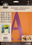 Plaid Pla50317 Pochoir Folk-Art Papier Lettres de l'alphabet et Monogramme Serif, 17,8 cm