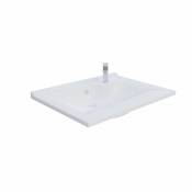 Plan simple vasque design resiloge - 60 cm - Blanc