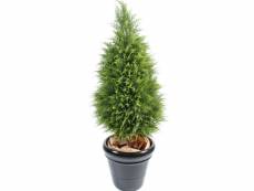 Plante artificielle haute gamme spécial extérieur / cyprès coloris vert - dim : 135 x 60 cm