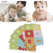 Skecten - Puzzle tapis mousse bébé animaux 36 dalles 16*16cm enfant bas âge