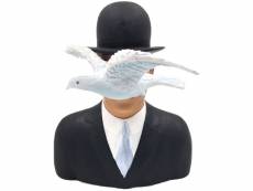 Statuette de collection magritte - l'homme au chapeau