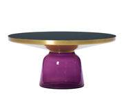 Table basse Bell Coffee / Ø 75 x H 36 cm - Plateau verre - ClassiCon violet en verre
