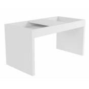 Table Basse Rectangle 68 cm Blanche