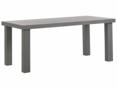 Table de jardin en fibre-ciment gris 180 cm taranto