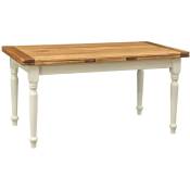 Table en bois massif 160x90 Table de cuisine de salle à manger Table extensible Table rectangulaire country Made in Italy