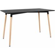 Table rectangulaire 120 × 70cm noire pia - black
