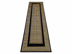 Tapis, le tapis de couloir gloss moderne 6776 86 élégant, cadre, grec noir or 60x250 cm
