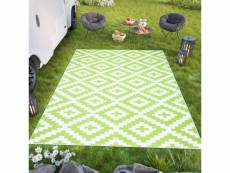 Tapiso tapis extérieur pique-nique ibiza vert blanc losanges réversible 180x270 cm T7118 GREEN 1,80*2,70 IBIZA