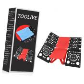 Toolive - Planche à Plier Le Linge - plieur de Linge Enfant Adulte Vetement Chemise t-Shirt Tee Shirts 57 x 70 cm (Noir & Rouge)