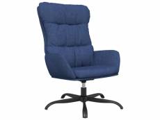 Vidaxl chaise de relaxation bleu tissu