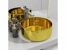 Vidaxl lavabo 40 x 15 cm céramique doré 143500