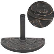 Vidaxl - Socle de parasol en résine demi-cercle Bronze 9 kg n/a