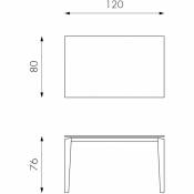 Webmarketpoint - Table extensible avec plateau en céramique 120/170x80 cm