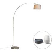 Arc - led Lampe arquée - 1 lumière - h 1700 mm - Gris - Moderne - éclairage intérieur - Salon - Gris - Qazqa
