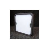 Arlux Lighting - Applique plafonnier extérieur carrée 180x180x44 anthracite led 10W 3000K 1000lm IP44 Indra arlux