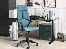Chaise de bureau moderne noire et bleu delight 77089
