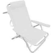 Chaise de plage inclinable en tube d'aluminium 25 mm