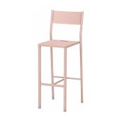 Chaise haute en acier mat baby pink 110 cm Take - Matière
