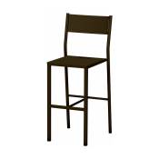 Chaise haute en acier mat bronze 99 cm Take - Matière