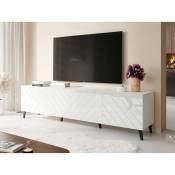 Chloe - meuble tv - 200 cm - style contemporain - blanc - Blanc