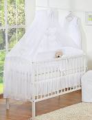 Ciel de lit en moustiquaire Grand Format Coeur Blanc