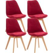 CLP - Ensemble de 4 chaises en bois élégantes et