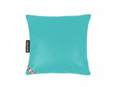 Coussin similicuir outdoor turquoise happers 50x30